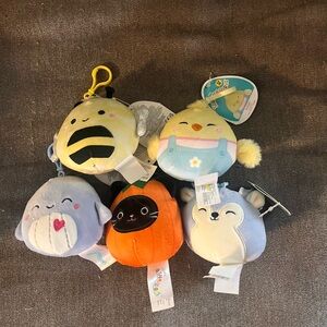 Squishmallows Plush Toy Collection - Yellow, Blue, Orange